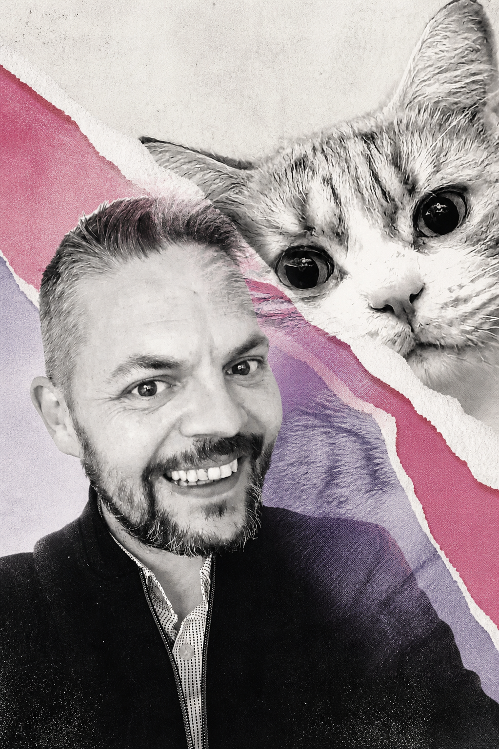 Stu and Milo, the maker and namesake behind MiloPopArt